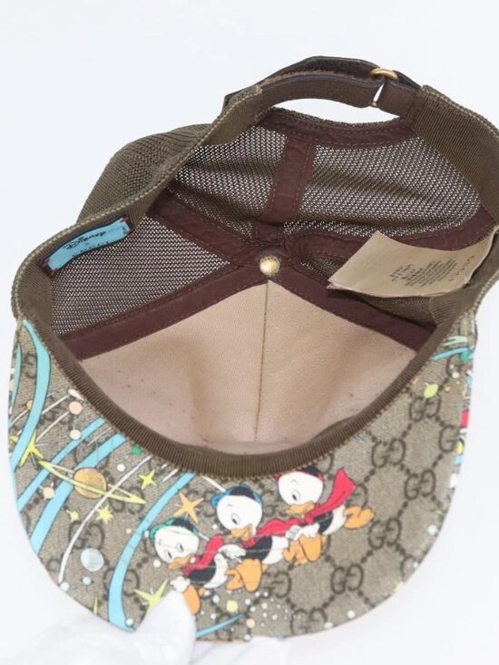 GUCCI GG Supreme GUCCIxDisney Cap PVC Beige 648843 Auth ARZ306M main image 5